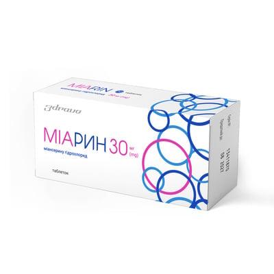 Міарин табл в/об 30 мг №30 (10х3) бліст. карт. пачці